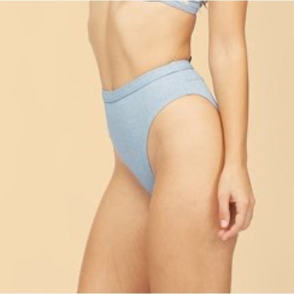 ☀️BILLABONG☀️ MEADOWLANDS CECI TRI DOWN WITH DENIM HIGH BIKINI SET - Picture 17 of 17